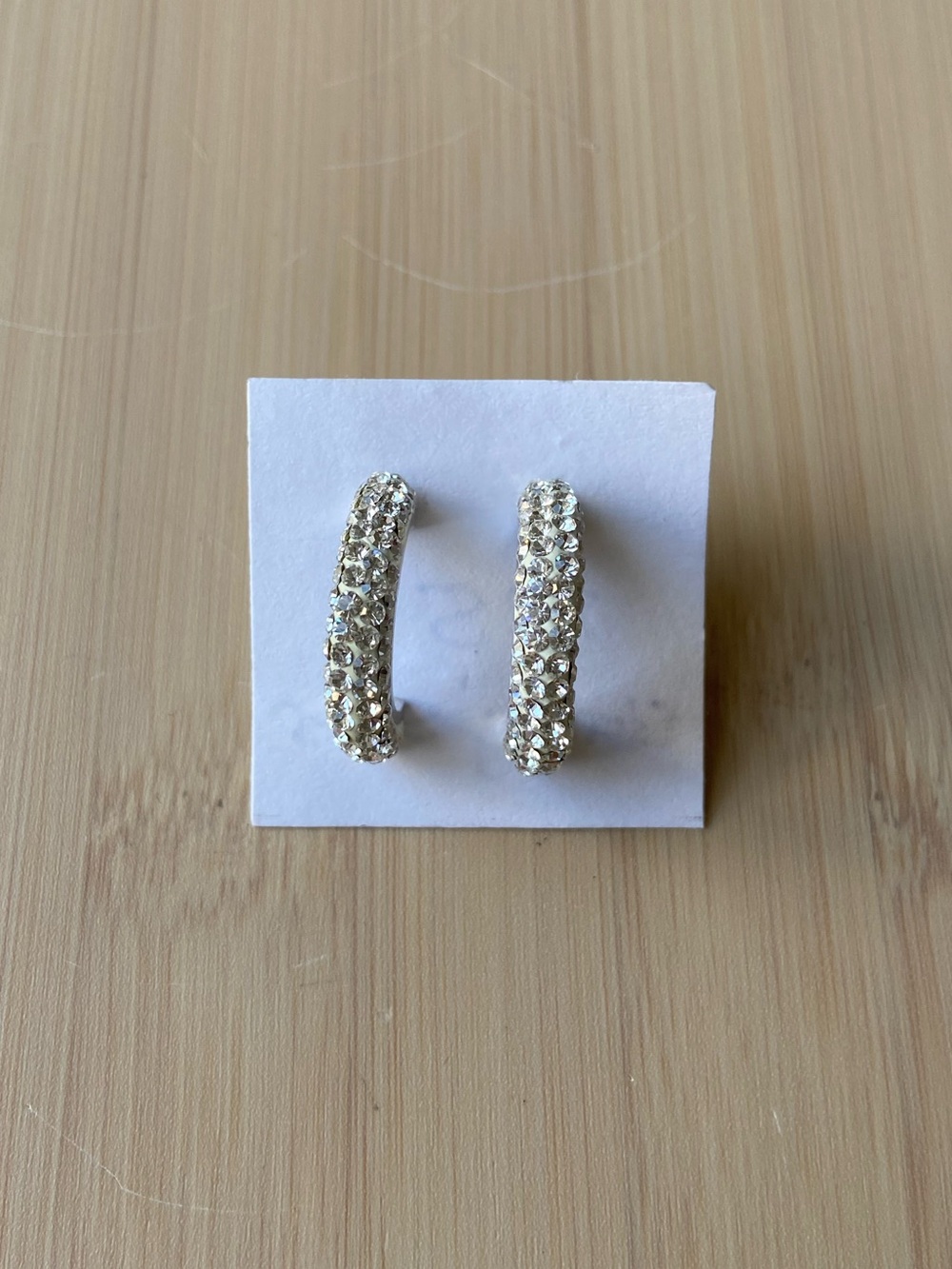 Sterling Sliver Half Hoop Earrings